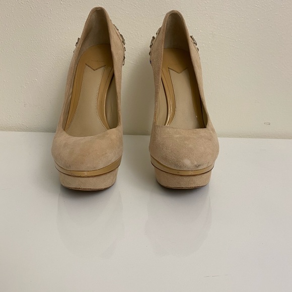 Brian Atwood embellished suede pumps 8 / 38.5 - Picture 4 of 9